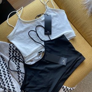 Set of two crop tops spaghetti strap